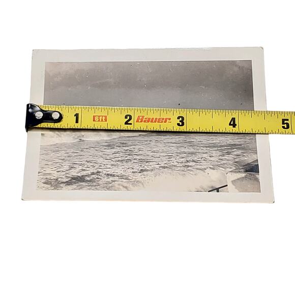 Vtg B&W Original 1940s Photo Beautiful Redondo Beach California Waves Snapshot - Picture 4 of 4